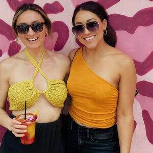 One Shoulder Orange Top